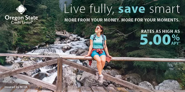 High-Yield Savings - Oregon State Credit Union - Girl at falls